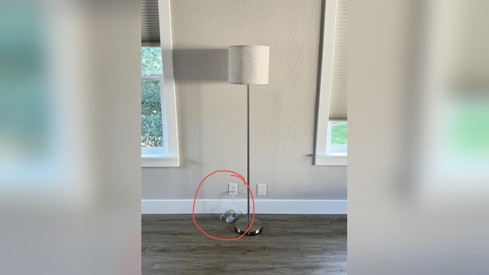 How to Hide Lamp Cords on Floor