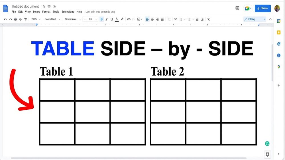 How to Put Tables Side by Side in Google Docs