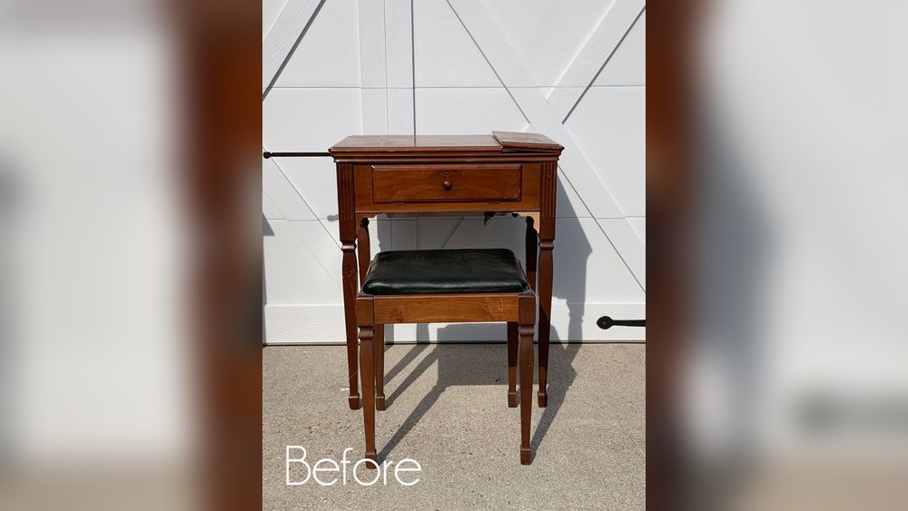 How to Turn a Sewing Table into a Vanity